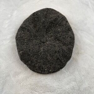 Vintage United Hatters Wool Blend Newsboy Cap Charcoal Grey Mens M Made in USA